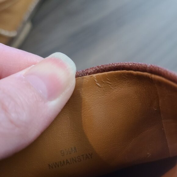 Nine West red leather booties 9.5M - Picture 4 of 9